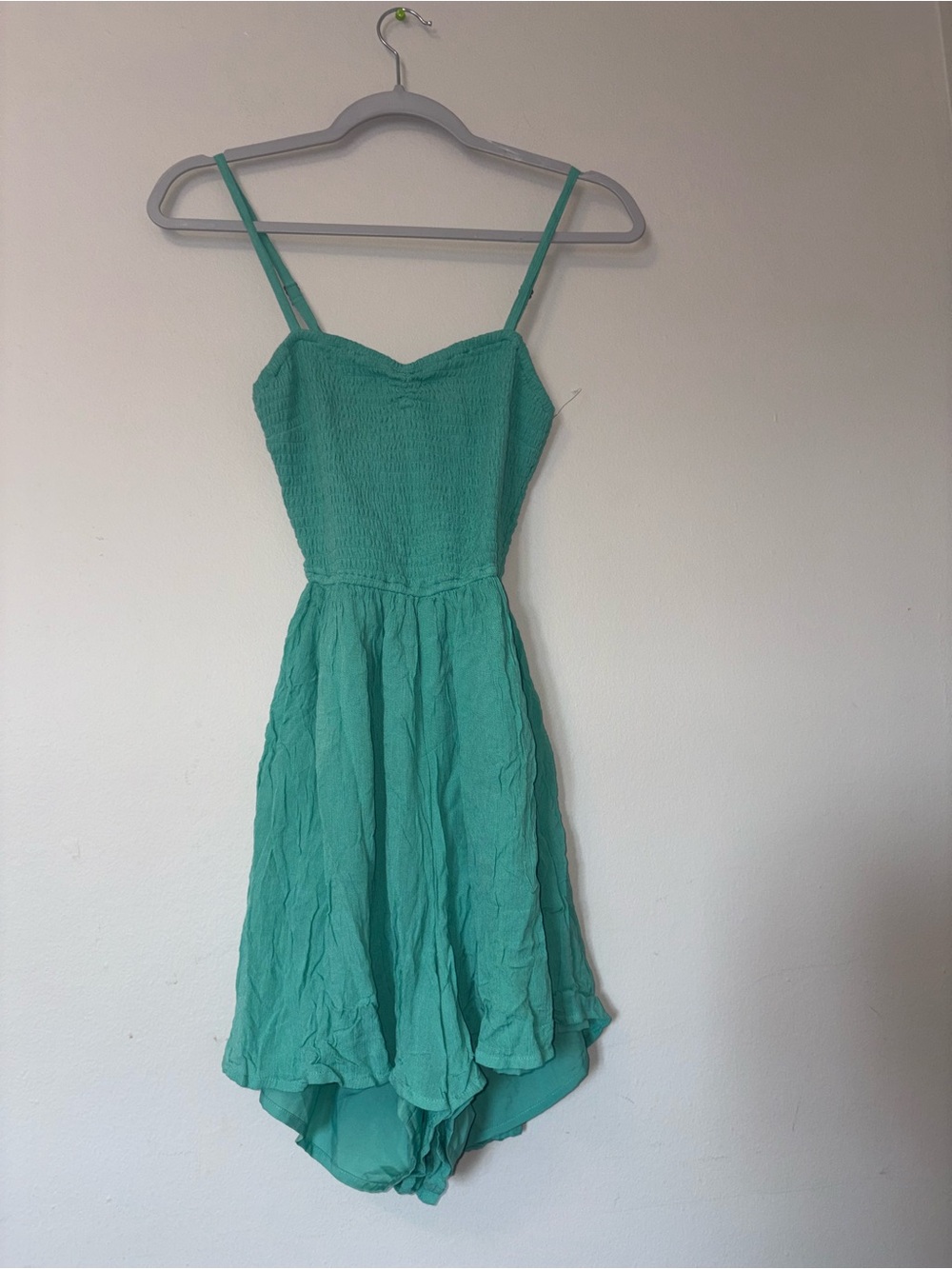 Hollister Teal Spaghetti-Strap High-Low Dress